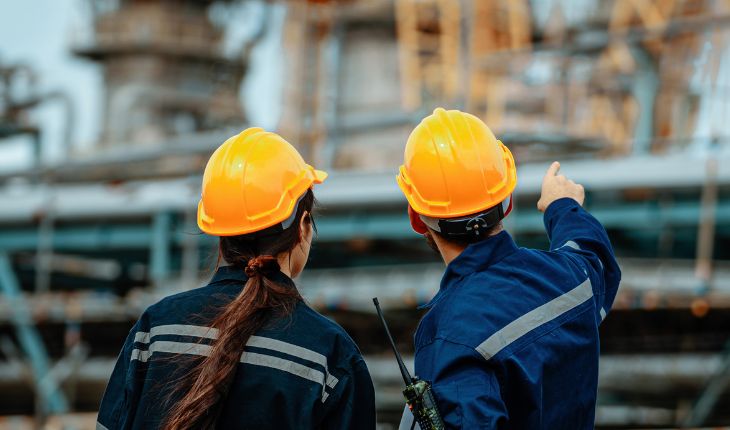 image of two facility safety workers on a site inspection