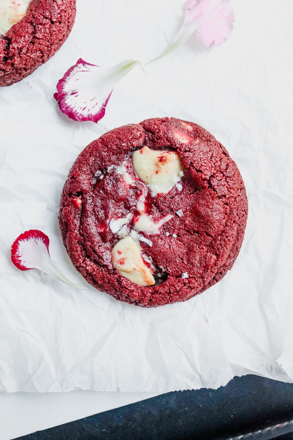 Cheesecake Stuffed Red Velvet Cookies