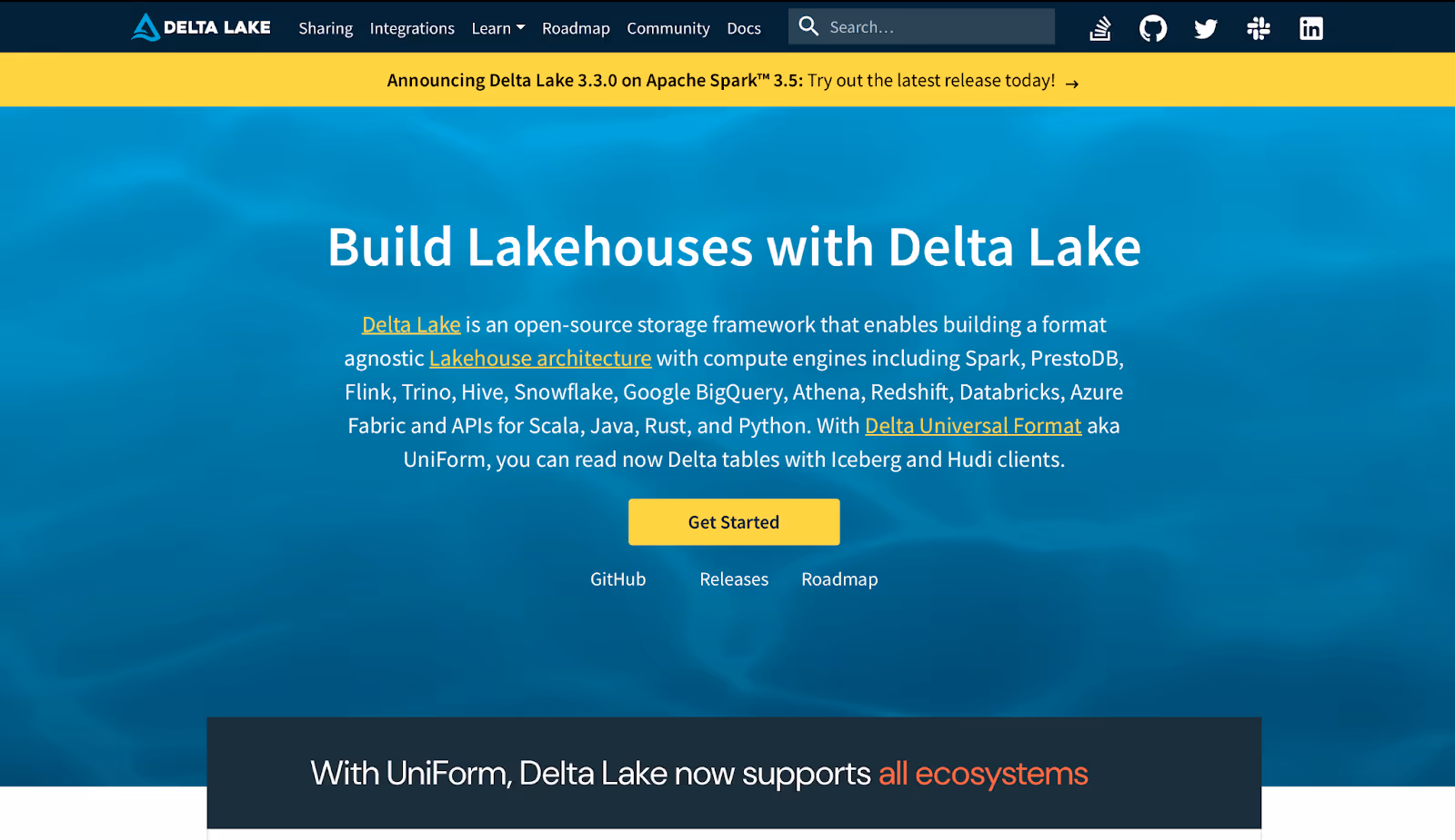 Delta lake data lakehouse tool