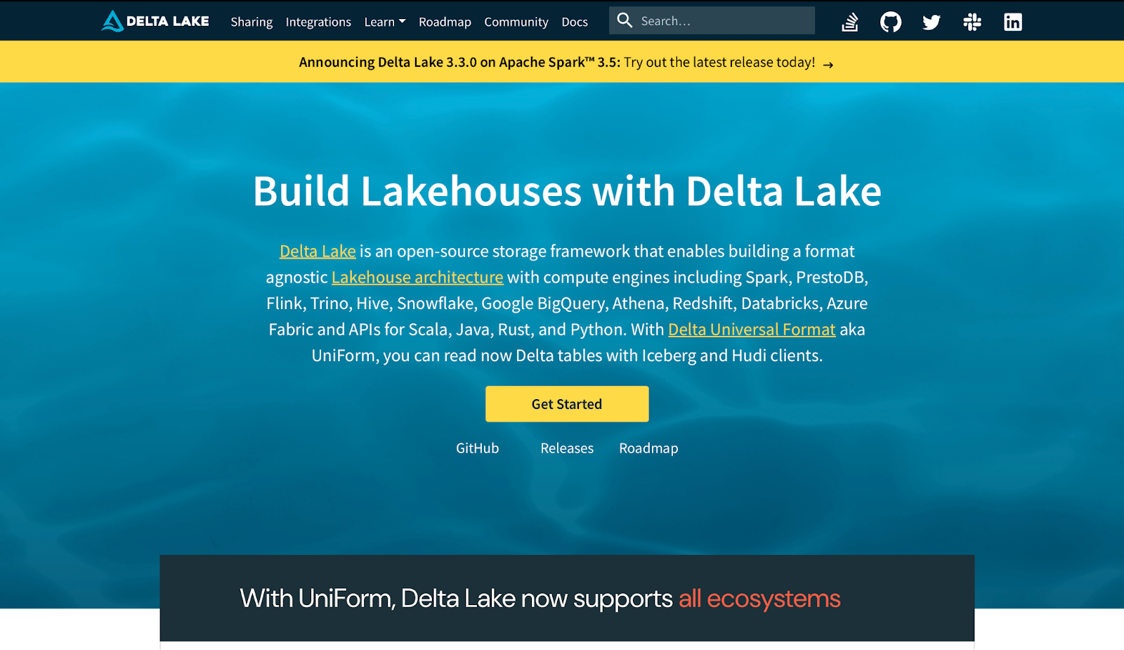 Delta lake data lakehouse tool