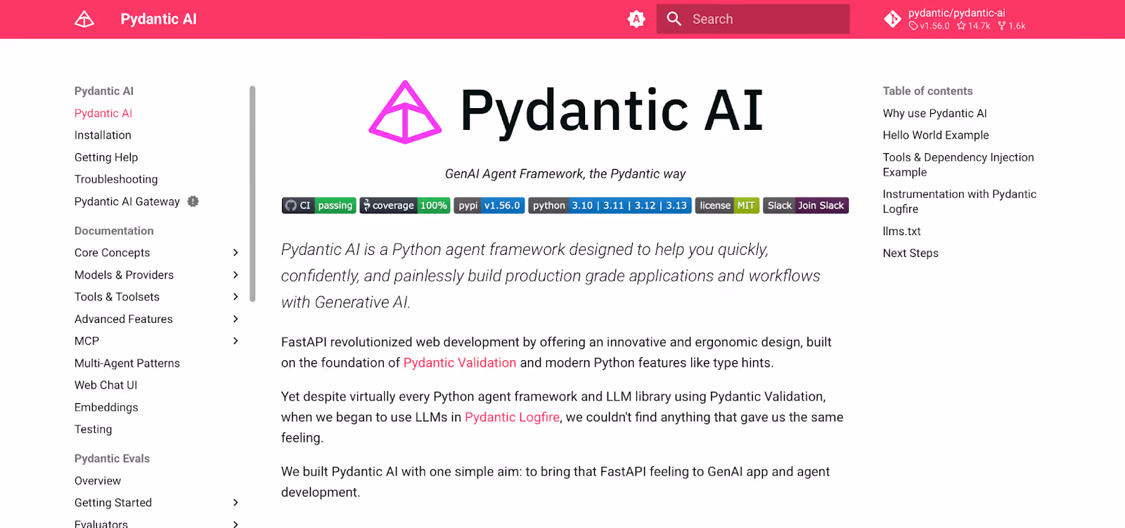 Pydantic AI - Python agent framework