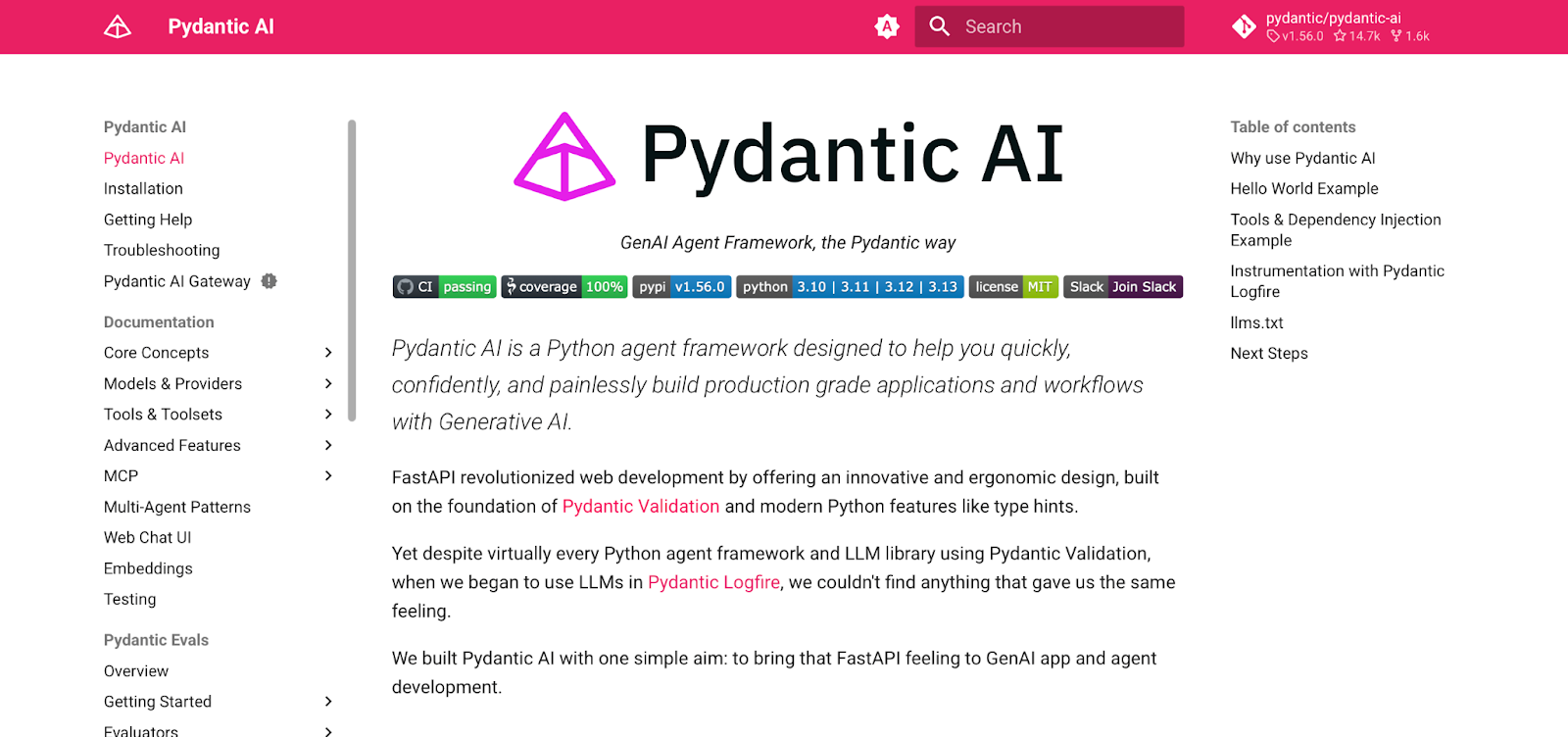 Pydantic AI - Python agent framework