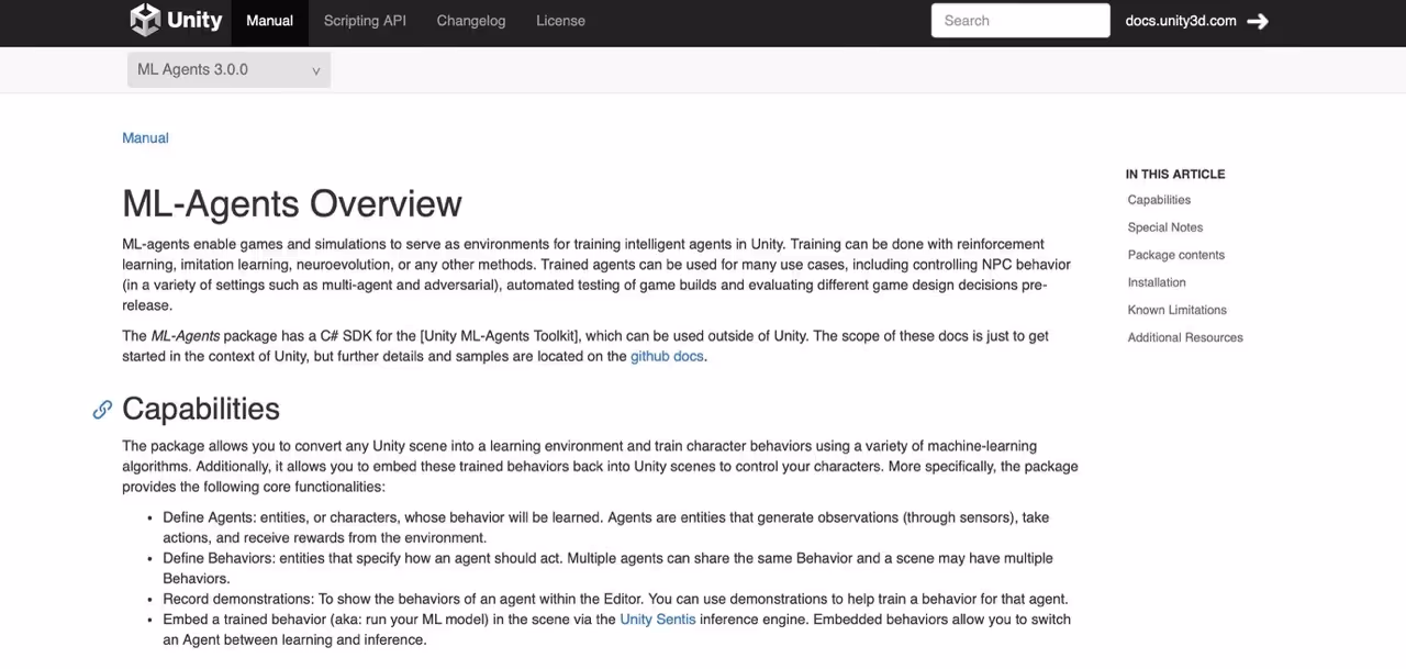 Unity ML-Agents - enable games and simulations as environments for training intelligent agents