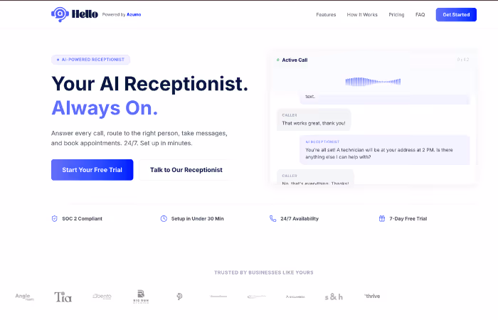 Hello - AI Receptionist powered by Azumo