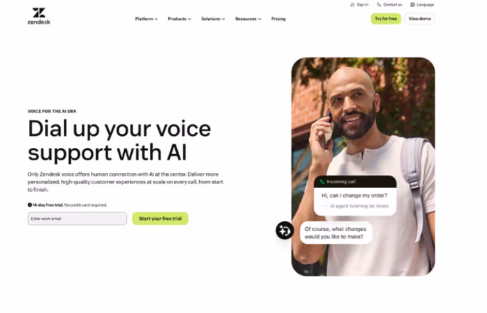 Zendesk AI voice solutions