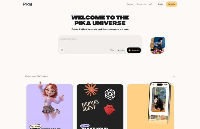 Pika AI video generator