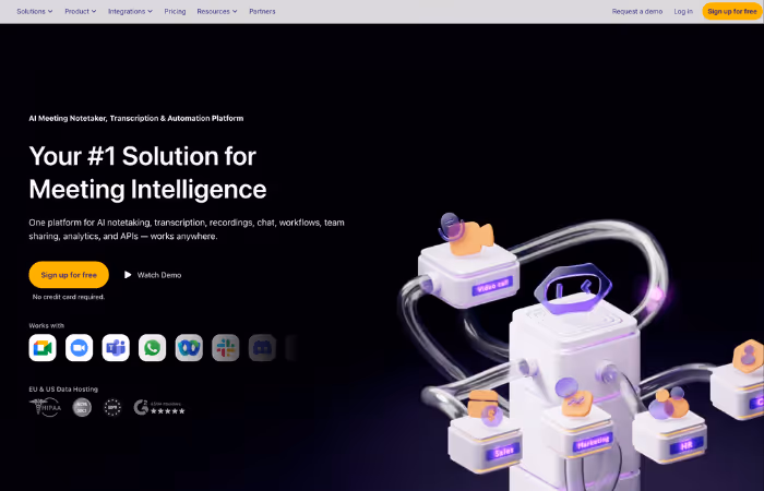 MeetGeek AI meeting assistant for automated summaries