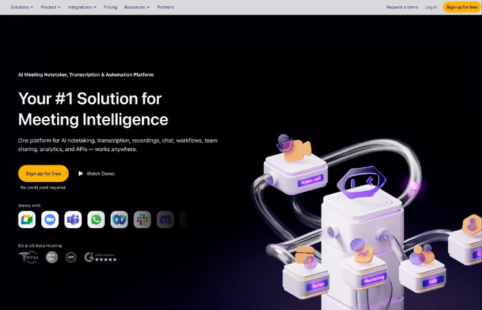 MeetGeek AI meeting assistant for automated summaries