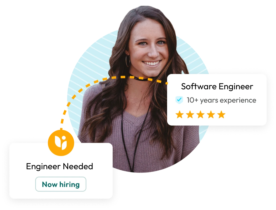 Hired woman smiling