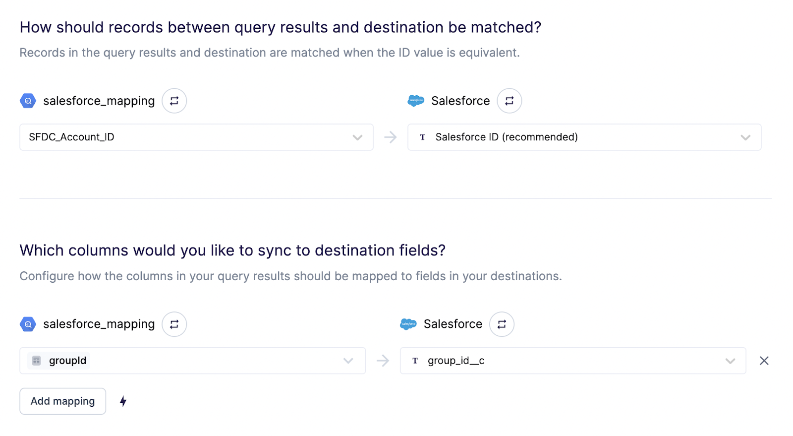 salesforce mapping users bigquery data warehouse for product led growth