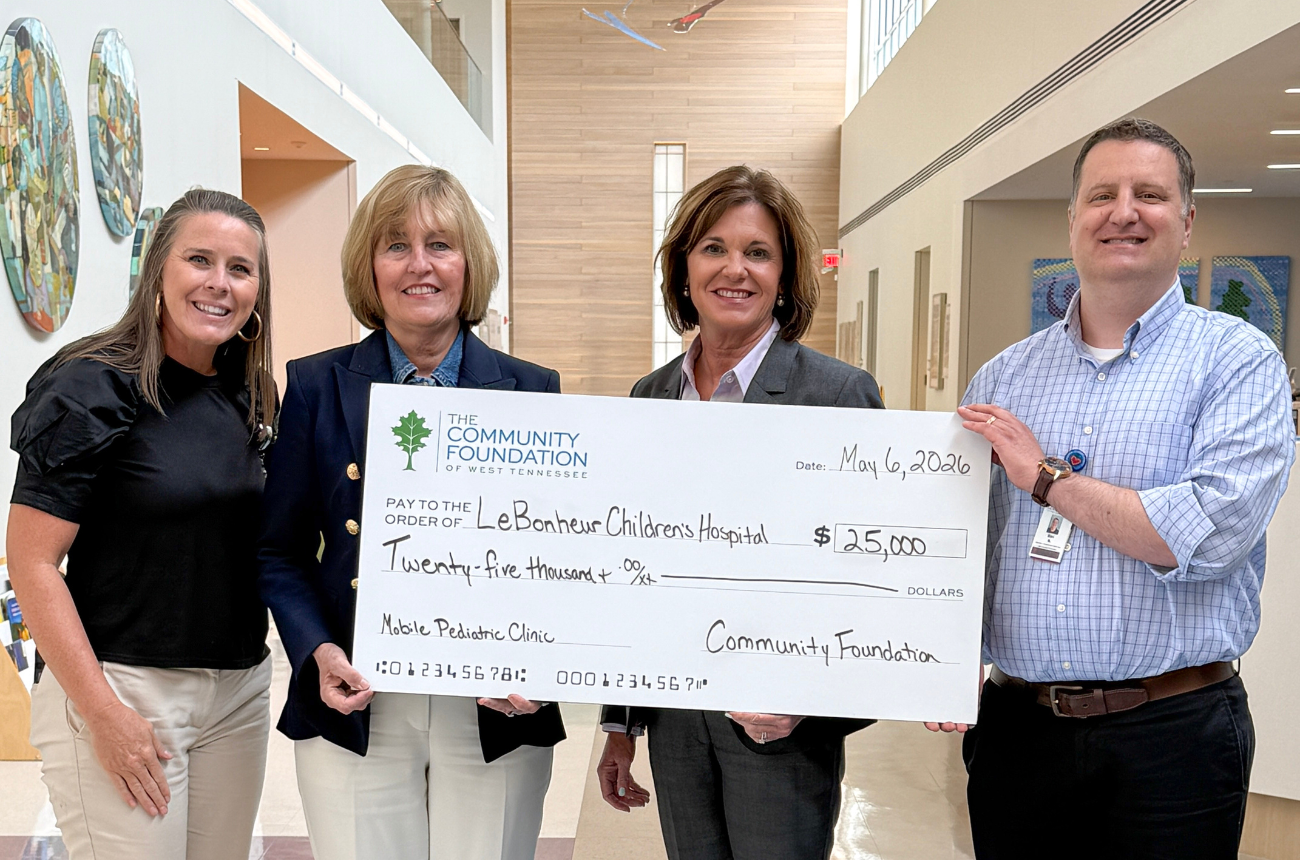 Check presentation with Le Bonheur Children's Hospital 
