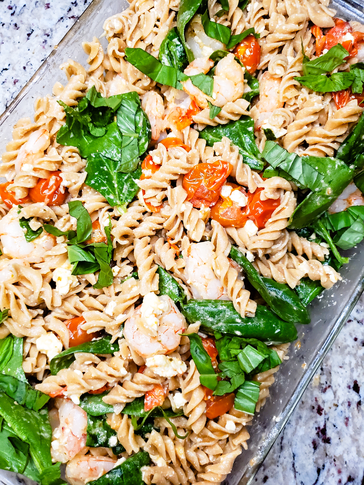 Easy Baked Feta and Shrimp Pasta