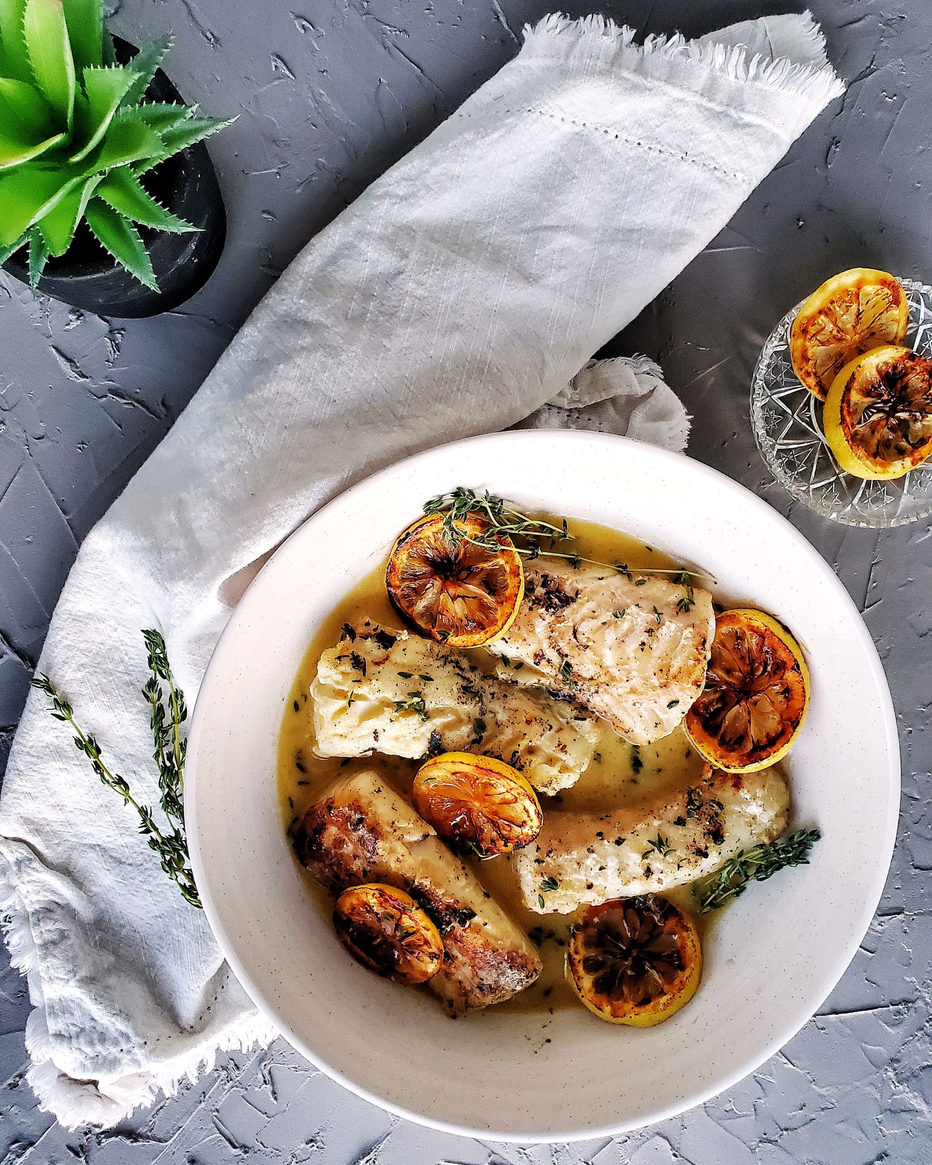 Simple Lemon Butter Cod with Thyme