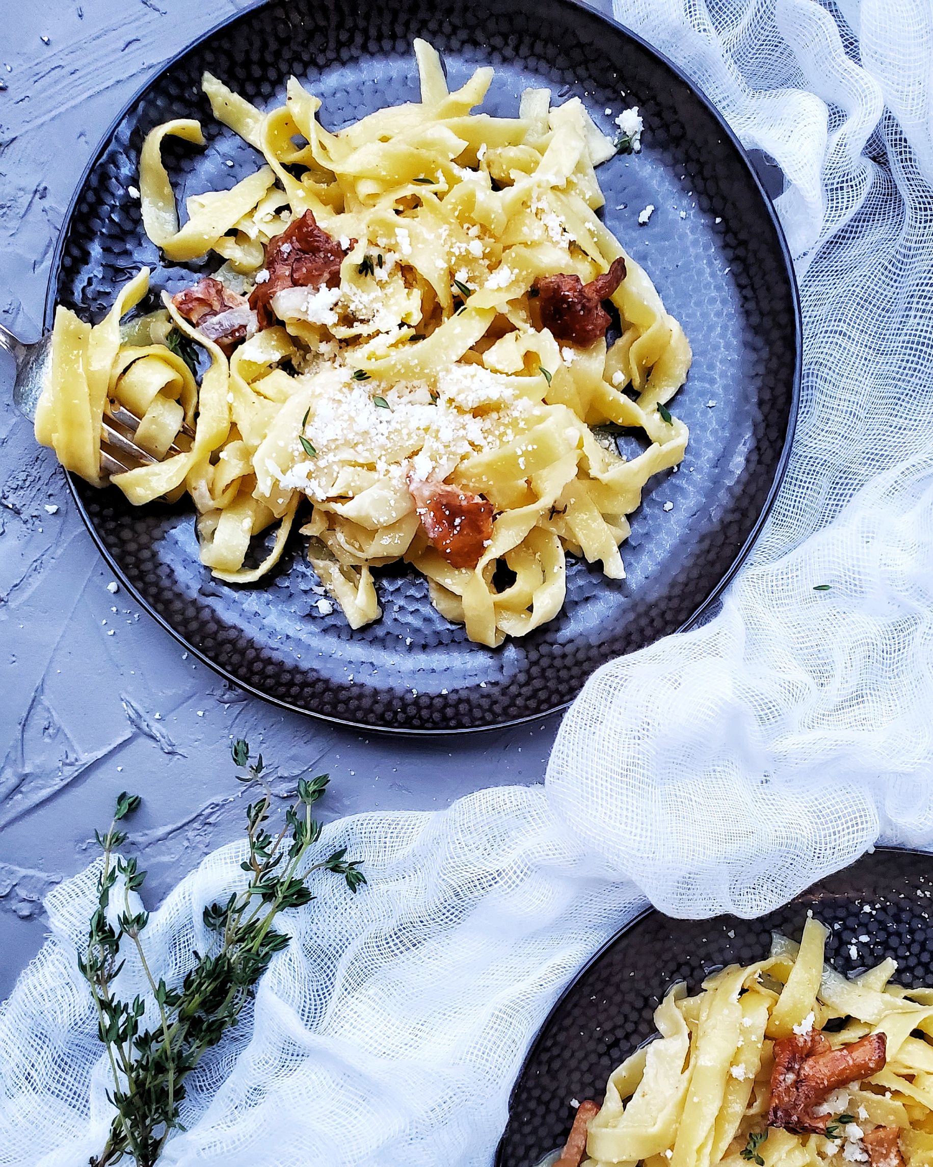 Creamy Pasta with Chanterelle Mushrooms