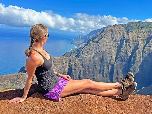 The blogger on a hike