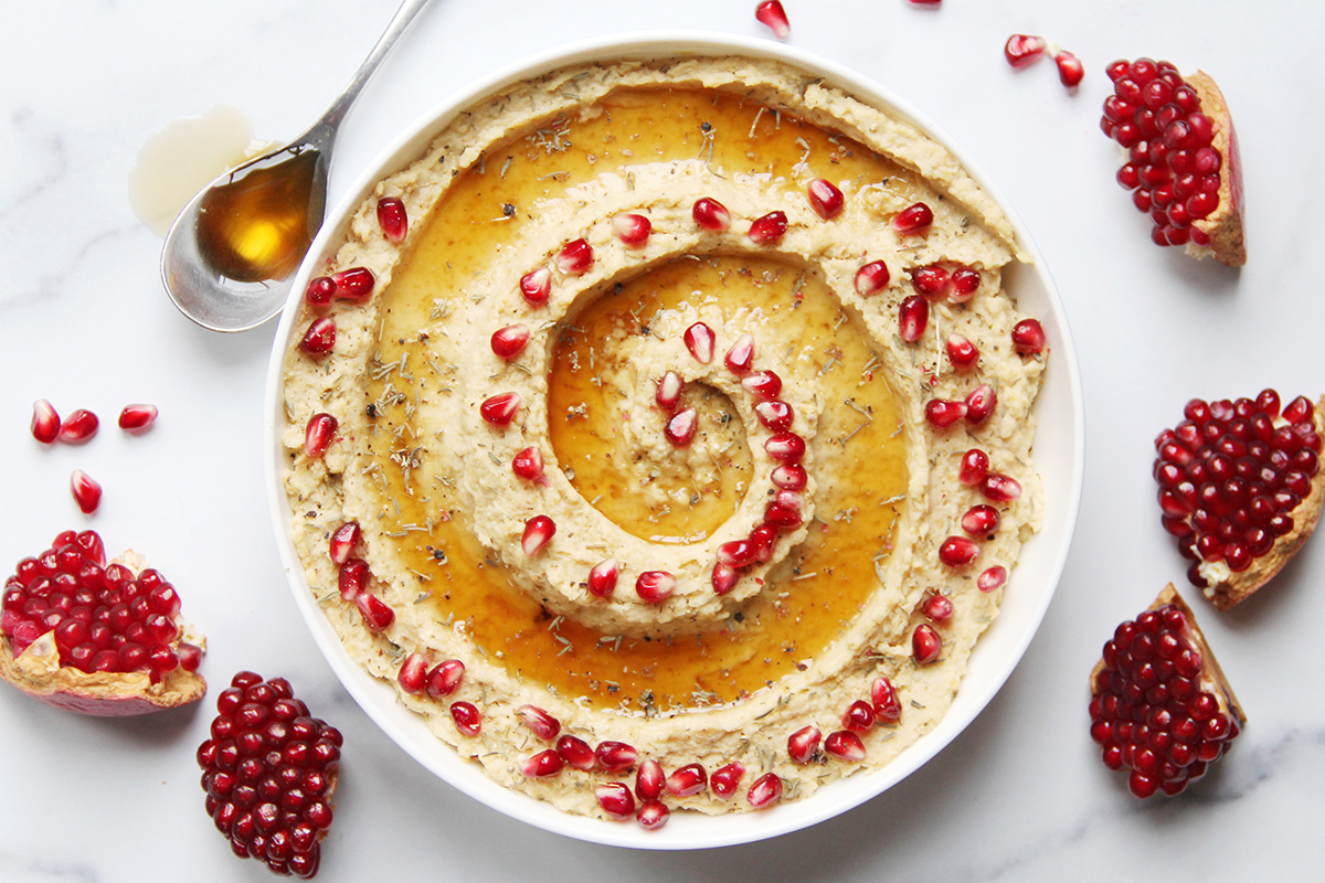Maple Sea Salt Hummus with Pomegranate