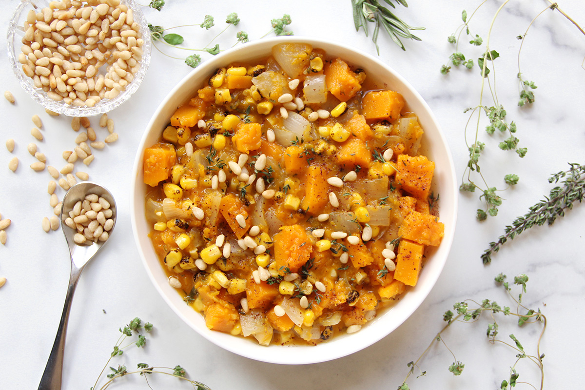 Vegan Butternut Squash Corn Chowder