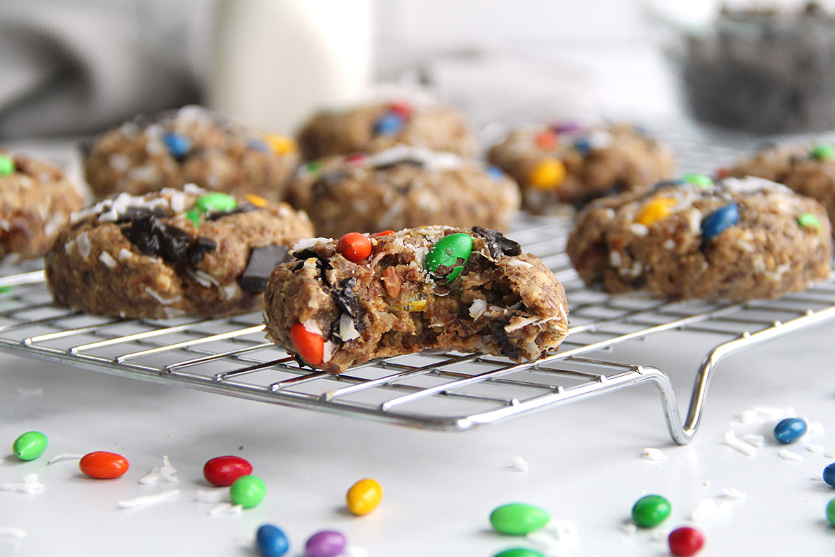 Healthy Monster Cookies (Vegan & Gluten-Free)