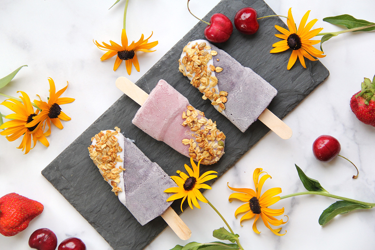 Berry Banana Breakfast Popsicles