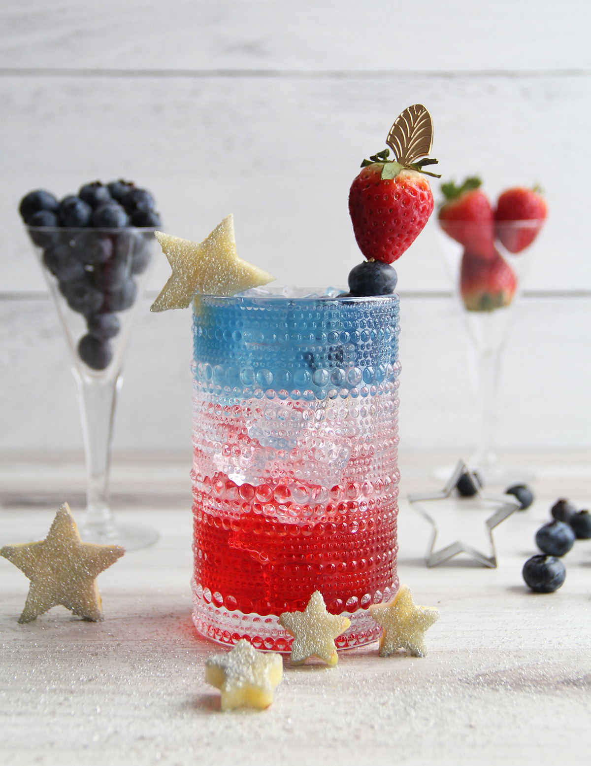 Red White and Blue July 4th Spiked Limeade