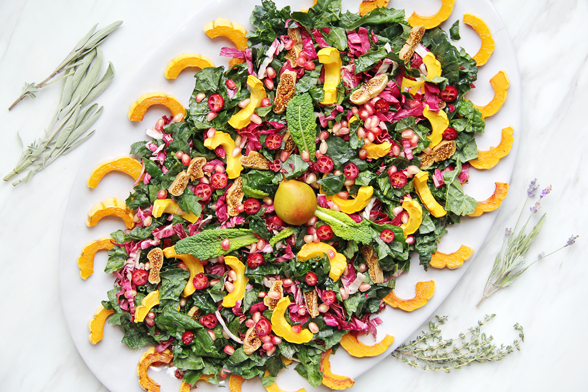 Fall Harvest Salad with Apple Cider Dressing