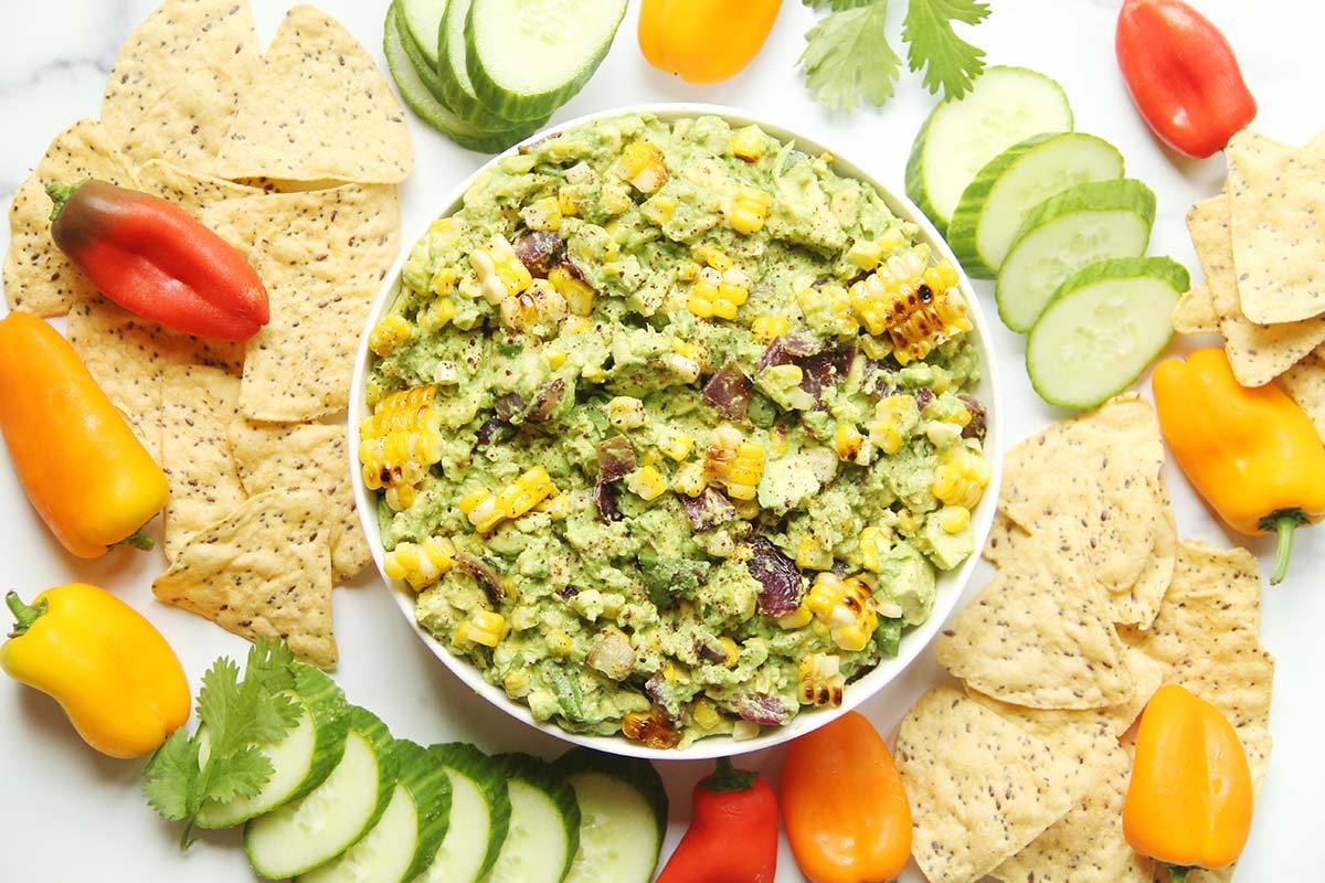 Grilled Corn Guacamole