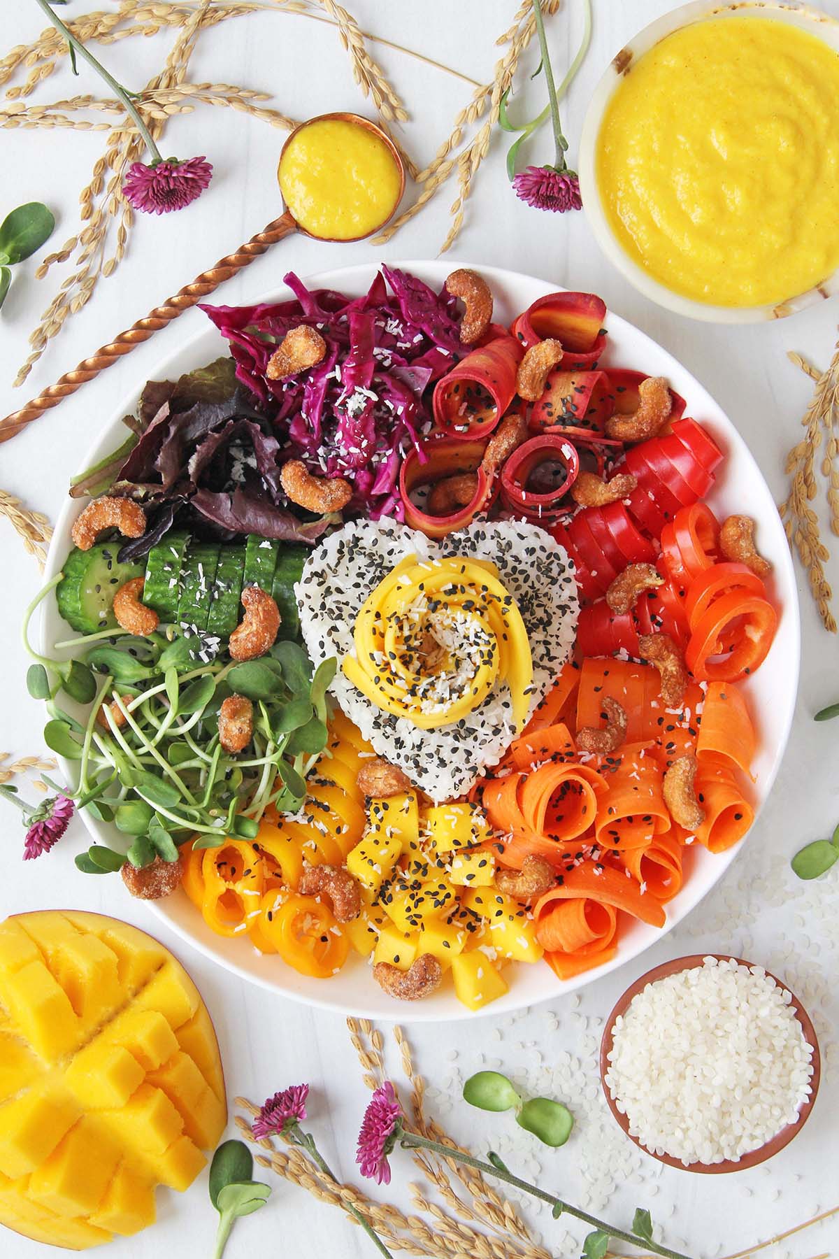 Vegan Spicy Mango Rice Bowl