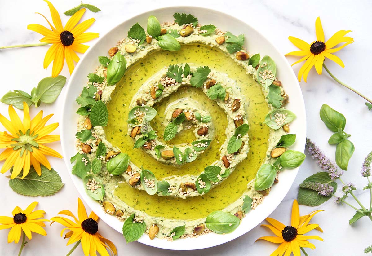 Fresh Herb Green Goddess Hummus