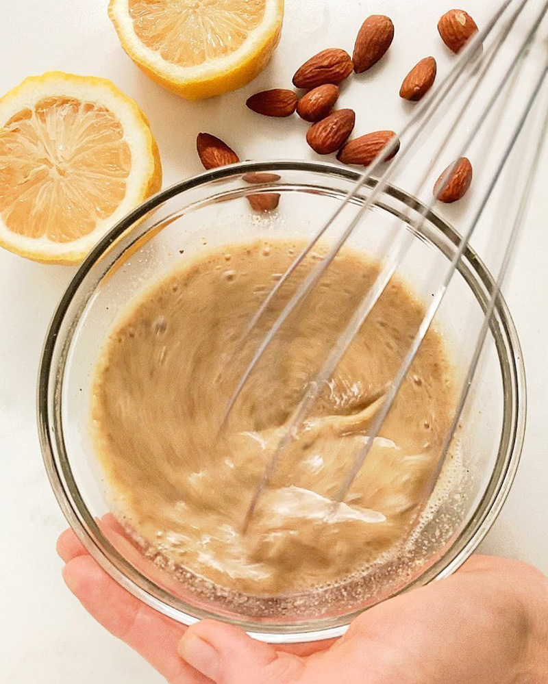 Vegan salad dressing recipe using almond butter
