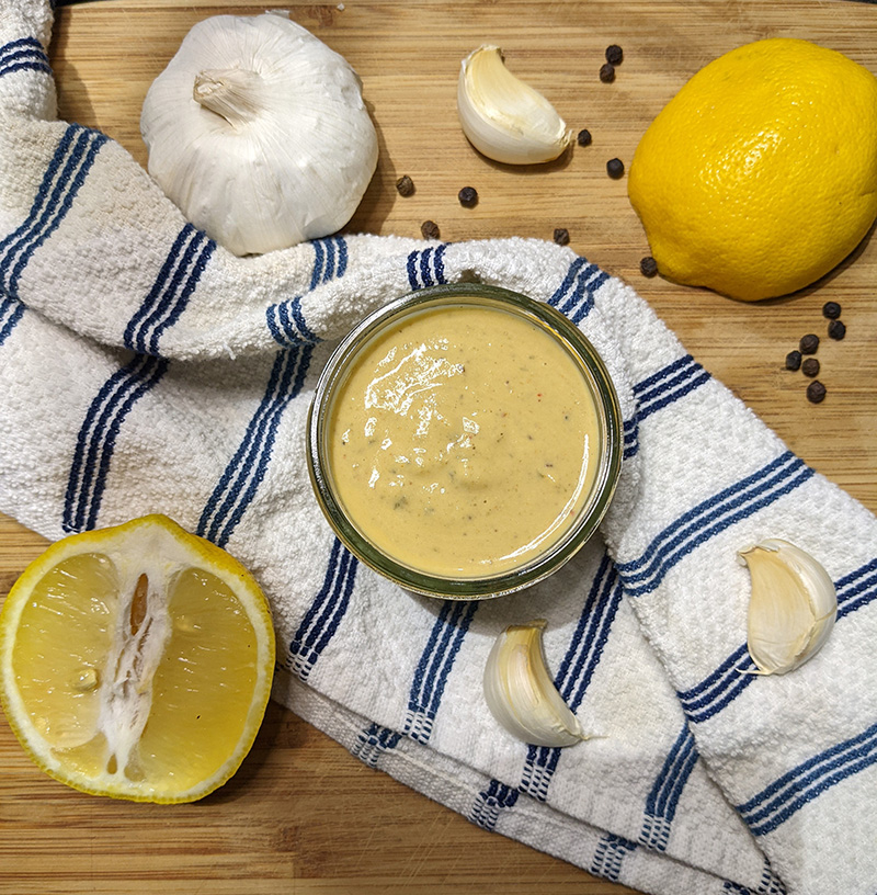Healthy plant based Caesar dressing recipe