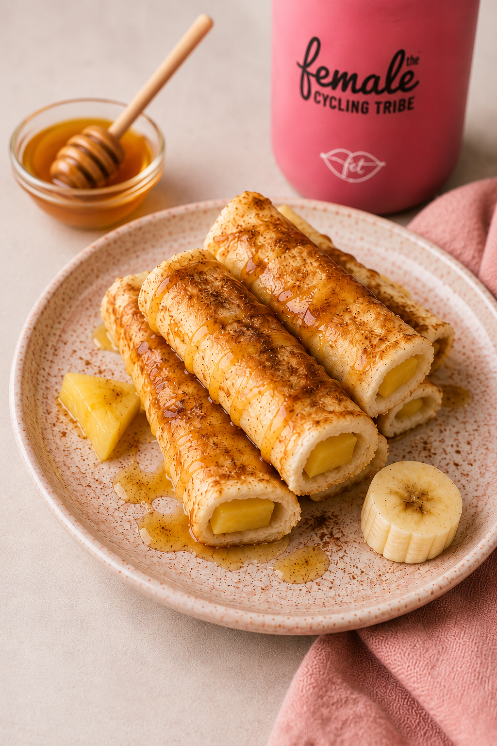 toast rolletjes als ontbijt voor fietseers