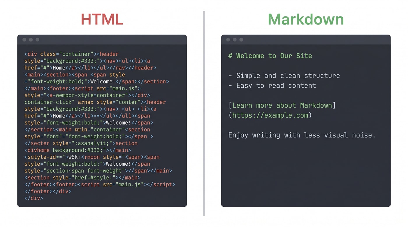Diagram showing how a web crawler processes HTML before an LLM ever sees it