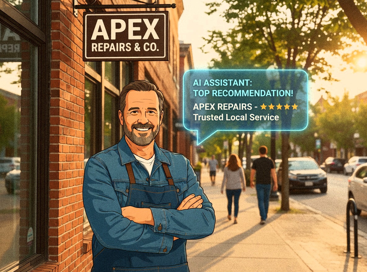 Local business owner confidently recommended by AI as the top result in their market