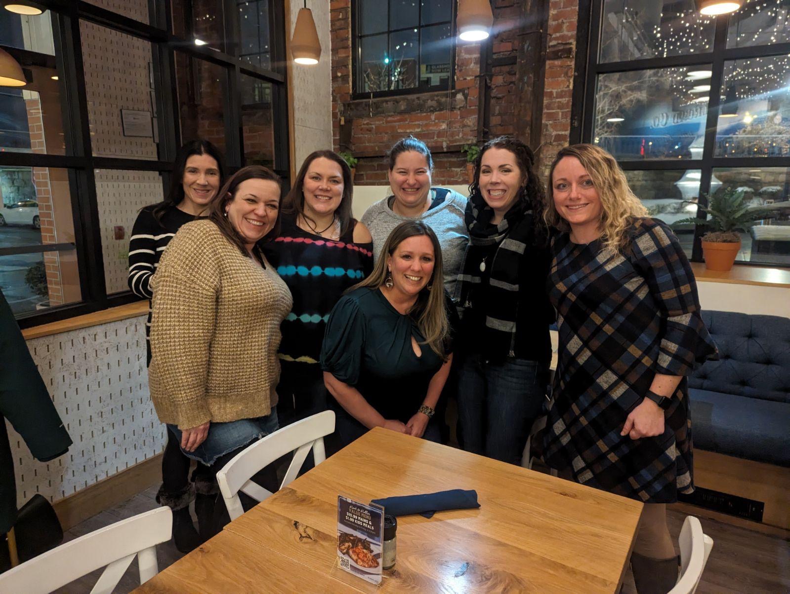 Bridget Houlihan of Woodside Ventures posing with a group of friends