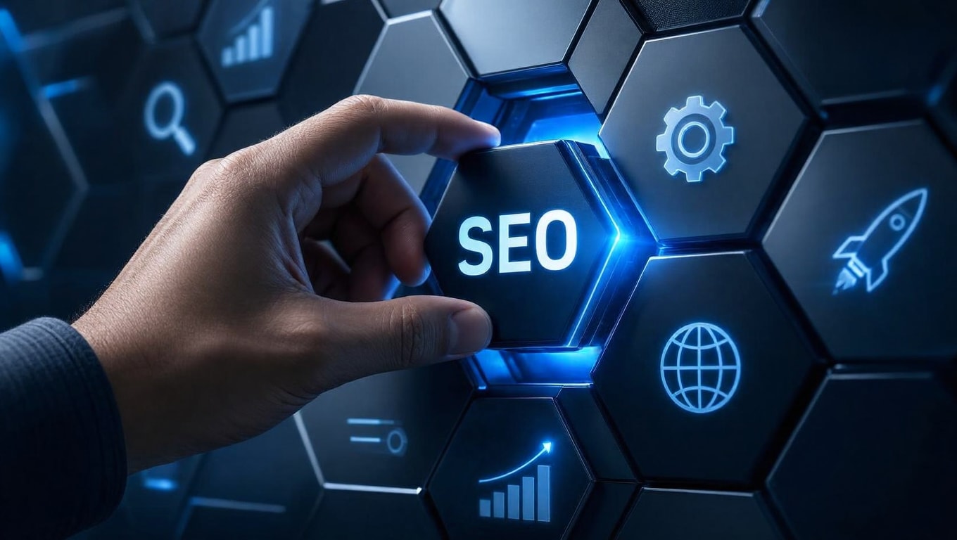 SEO services in India, showcasing digital marketing strategies and analytics for improved online visibility.