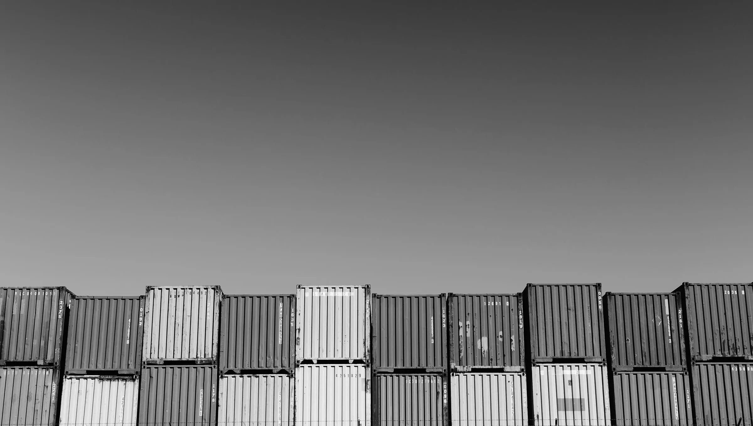 stacked shipping containers