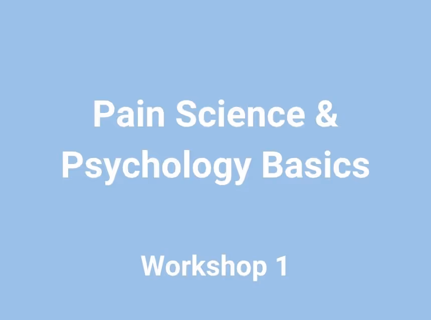 Pain Science Basics Course