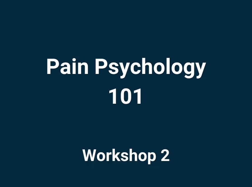Pain Psychology 101 Course