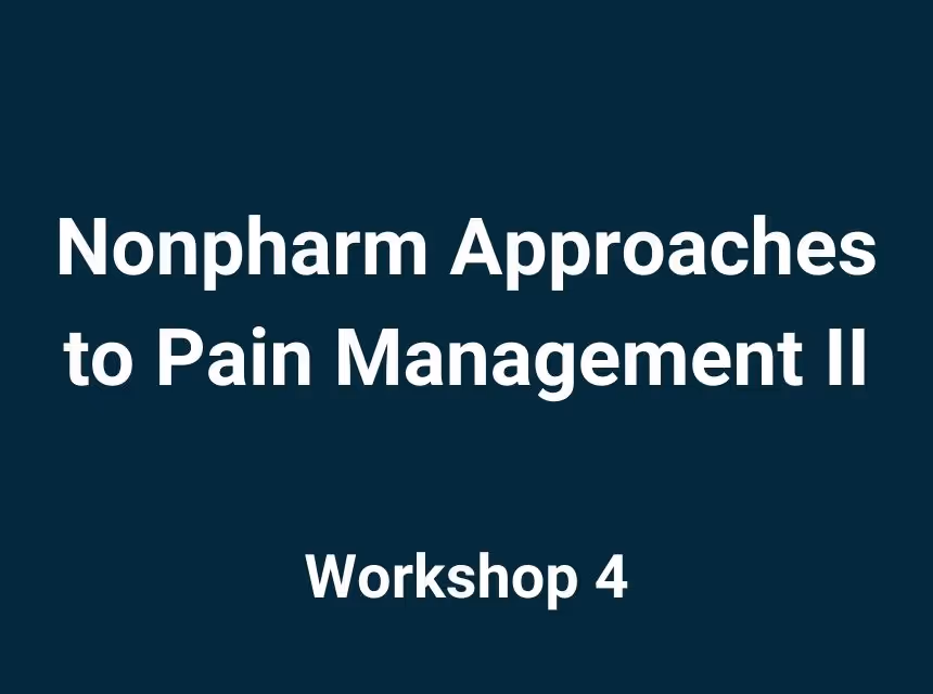 Nonpharm Approaches to Pain Management Course