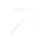 Black arrow pointing diagonally upward and right on white background.