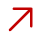 Red arrow pointing diagonally up and to the right on a white background.