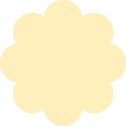 Simple yellow flower shape with eight rounded petals on a white background.