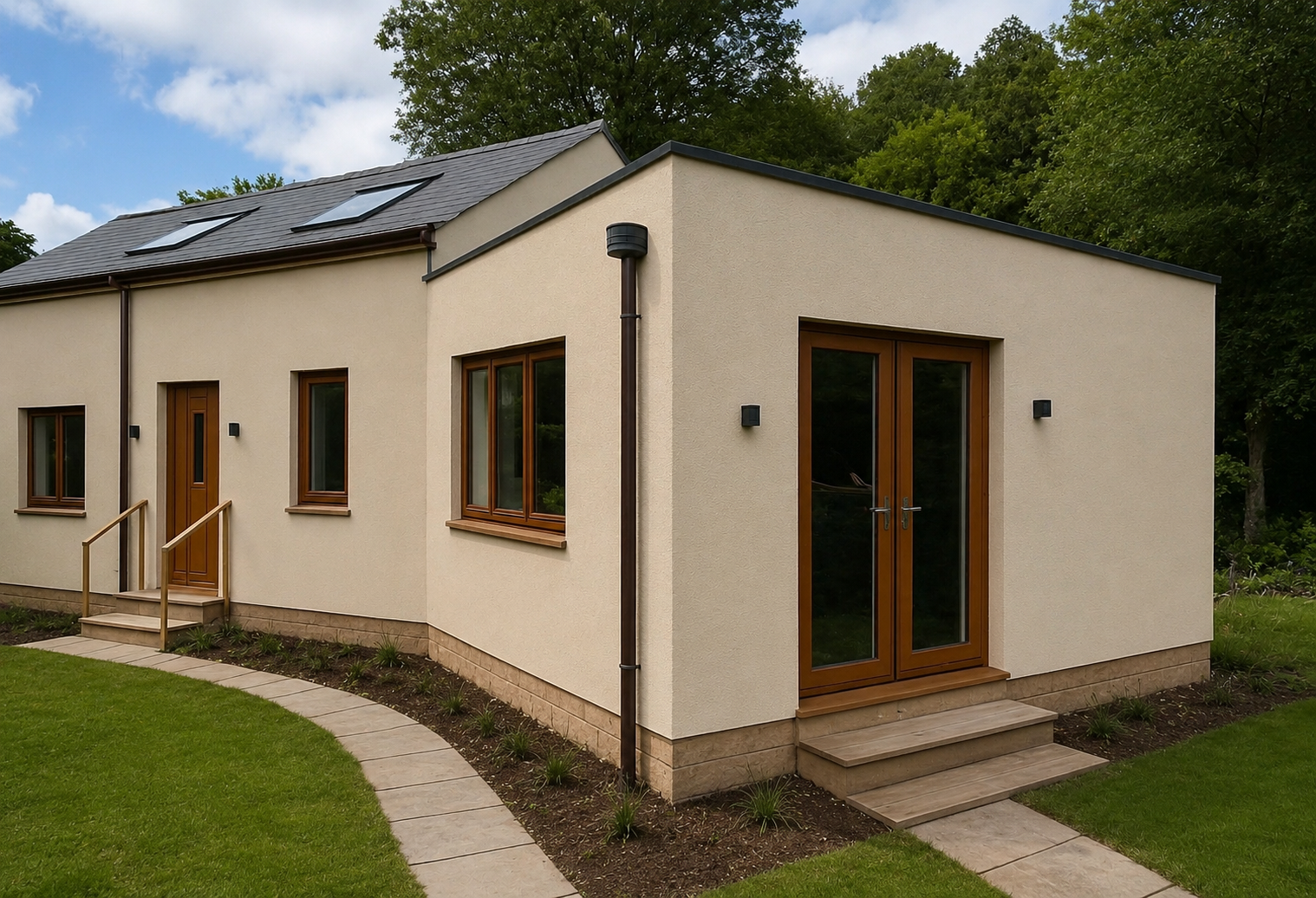 Completed single and two-storey extension, Dronfield, Derbyshire