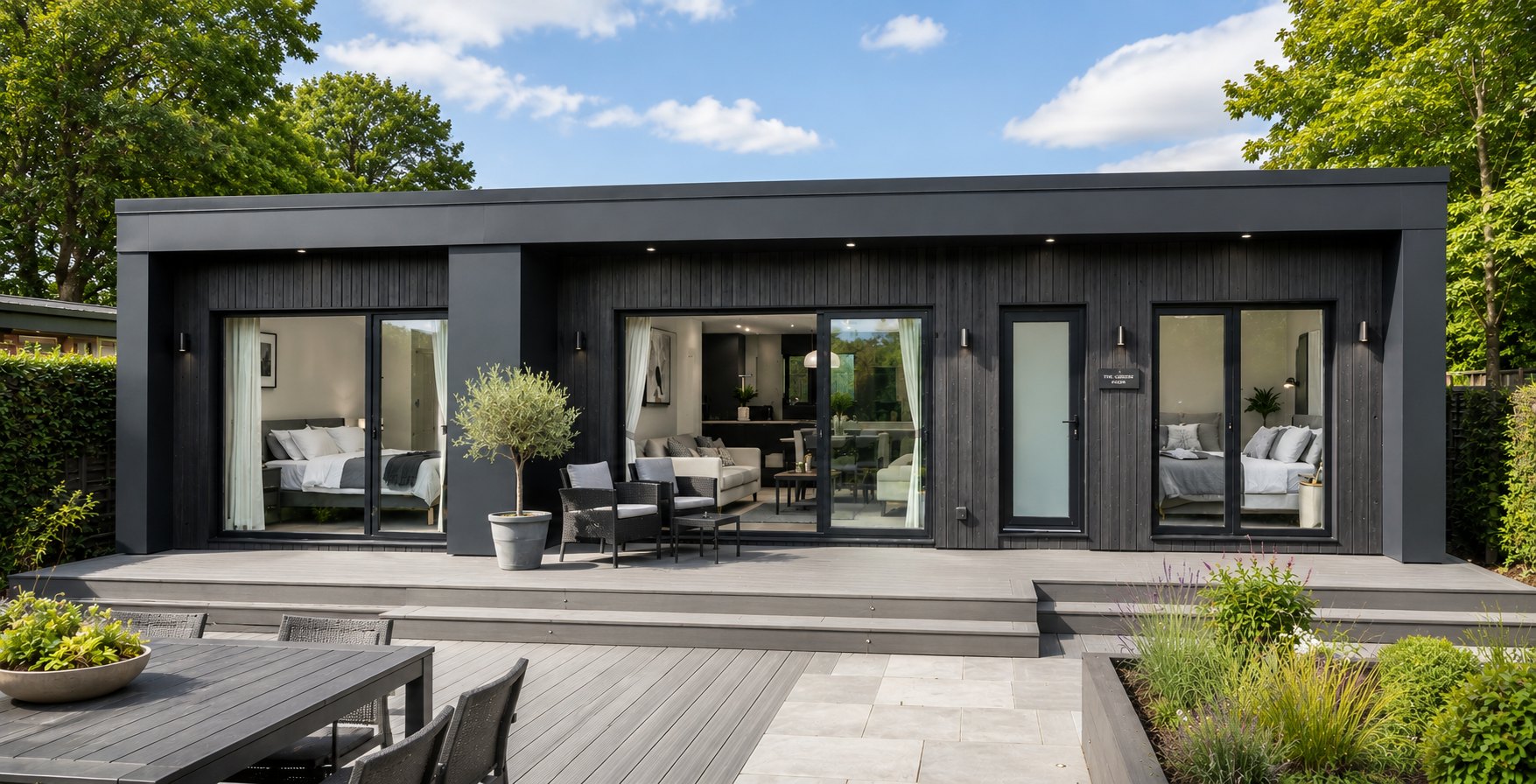 Modular granny annexe in a London garden, Vita Modular