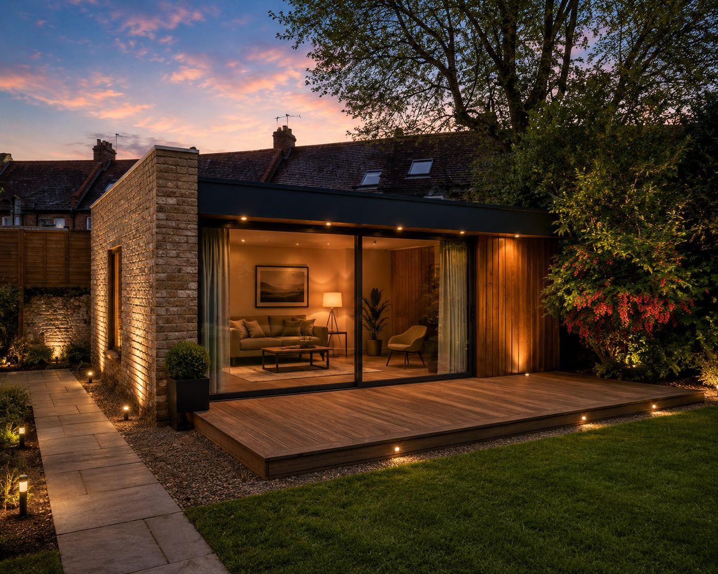 Brick-slip clad garden room by Vita Modular
