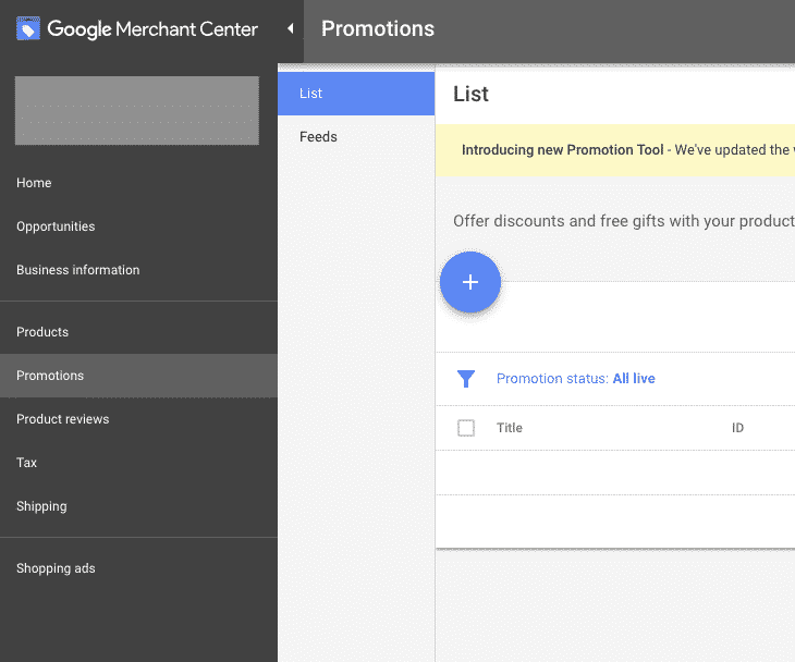 create google shopping promotions in google merchant center