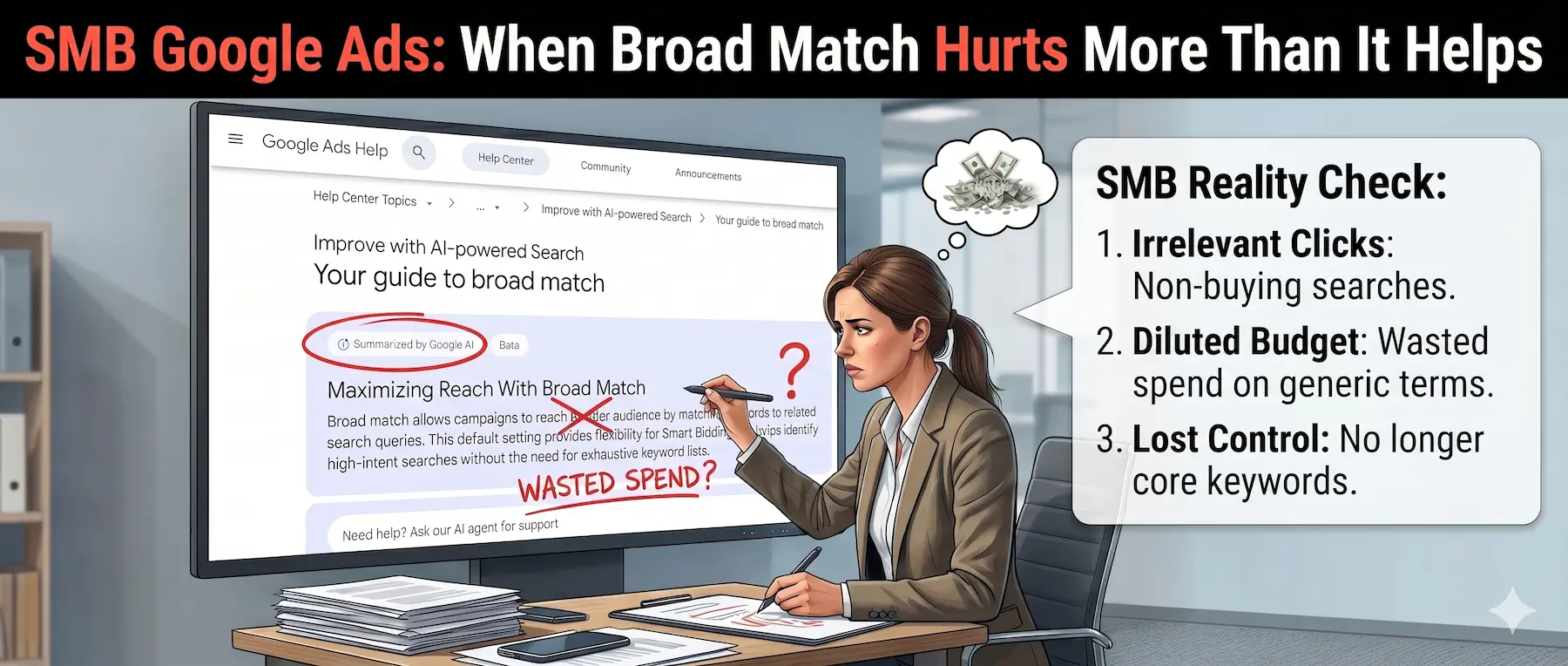 Google Ads Match Type Strategy for SMBs: When Broad Match Is Too Broad