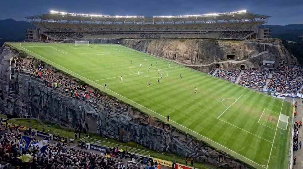 Vol voetbalstadion als beeld voor het speelveld waarop klanten zich orienteren