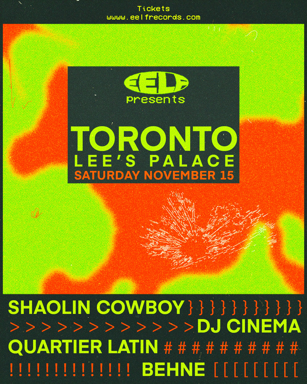 EELF Presents Toronto - Shaolin Cowboy (UK) DJ Cinéma Quartier Latin & Behne