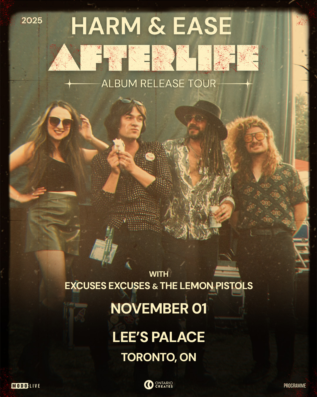 Harm & Ease w/ Excuses Excuses & The Lemon Pistols